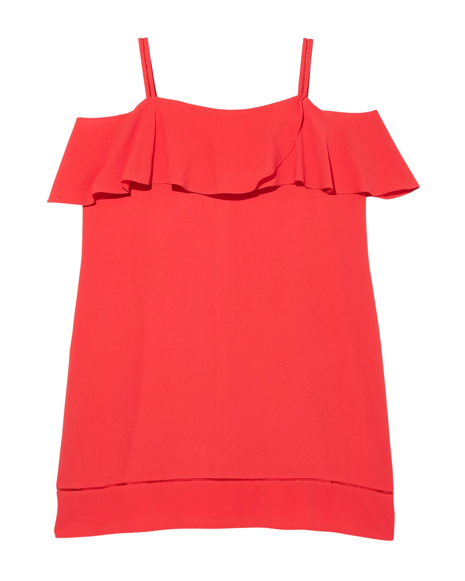 Poppy Cold Shoulder Shift Dress | Red