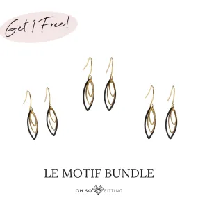 "Le Motif" Tiny Marquise Drop Earrings BUNDLE