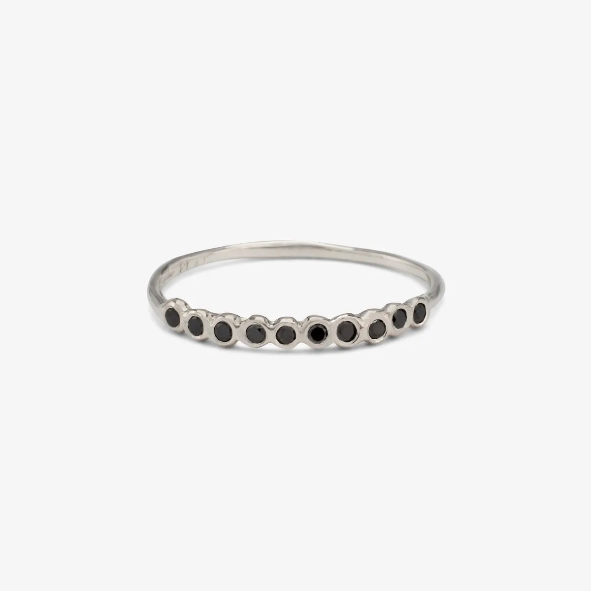 R1106BK | Small Black Diamond Sweet Ten Band