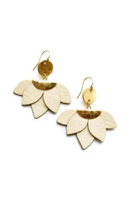 Ramona Leather Petal Earrings