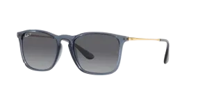 RAY BAN CHRIS TRANSPARENT BLUE | GRAY GRADIENT POLARIZED