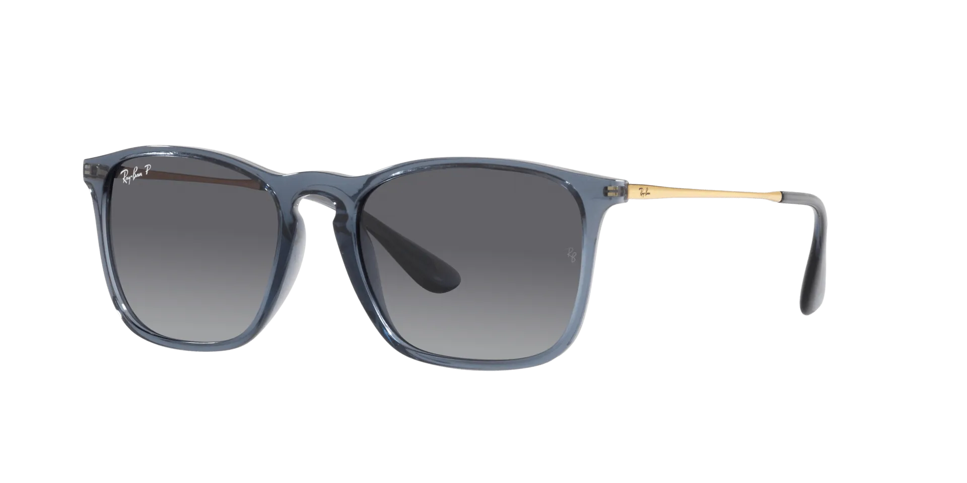 RAY BAN CHRIS TRANSPARENT BLUE | GRAY GRADIENT POLARIZED