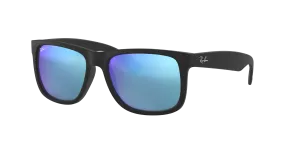 RAY BAN JUSTIN RUBBER BLACK | BLUE MIRROR