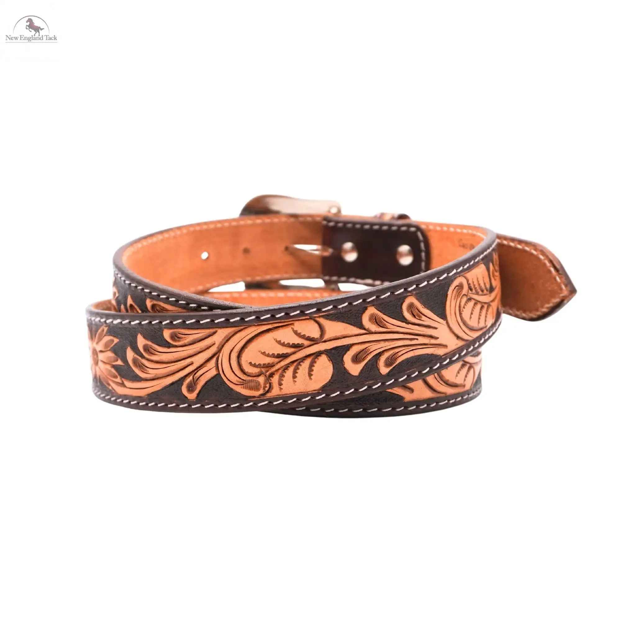 Resistance Western Cowgirl Cowboy Floral Tooled  Argentinian Leather Belt