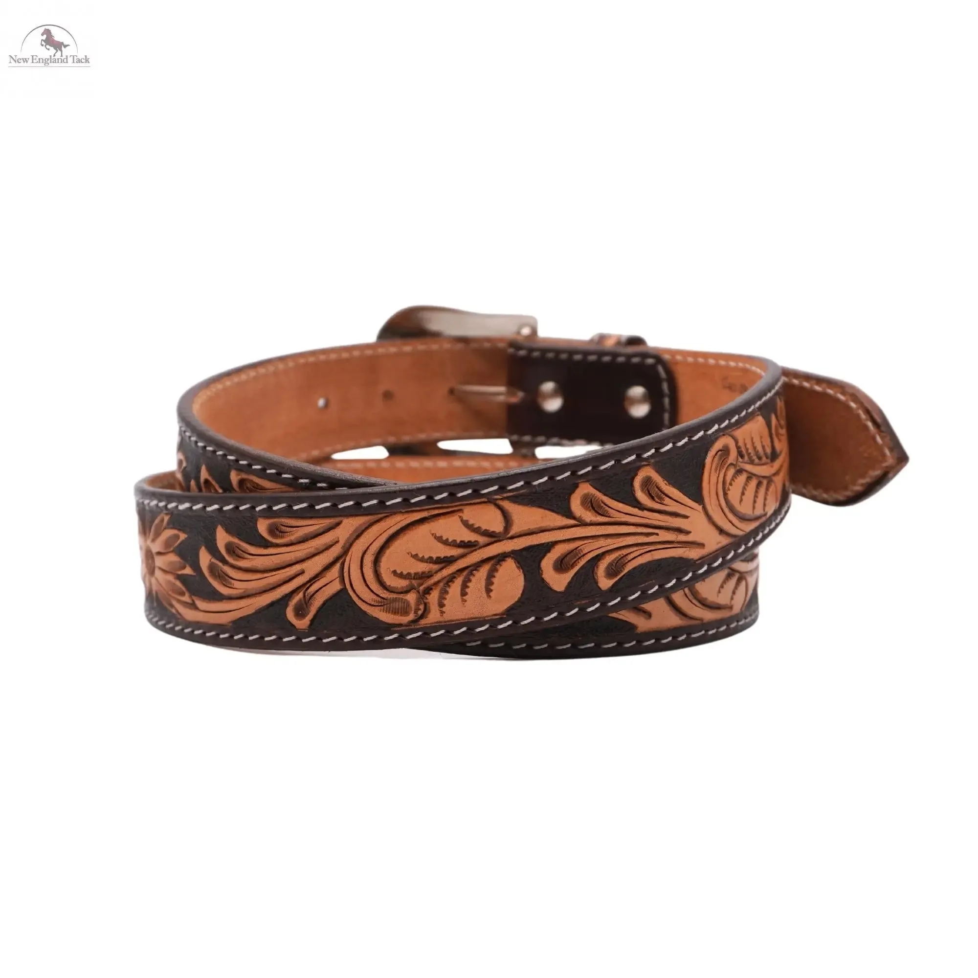 Resistance Western Cowgirl Cowboy Floral Tooled  Argentinian Leather Belt