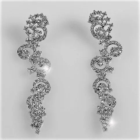 Rosalina Swirls Linear Chandelier Earrings | 77mm