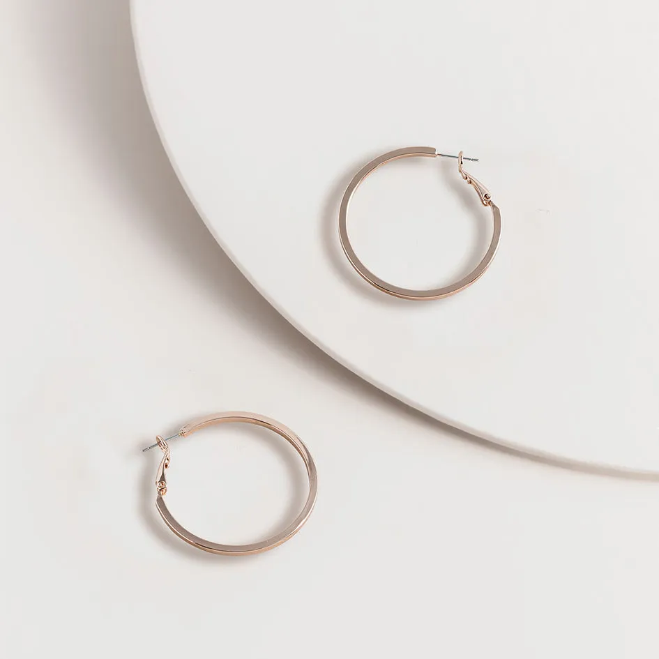 Rose Gold Hoop Earrings