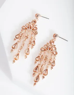 Rose Gold Multi Chandelier Earring