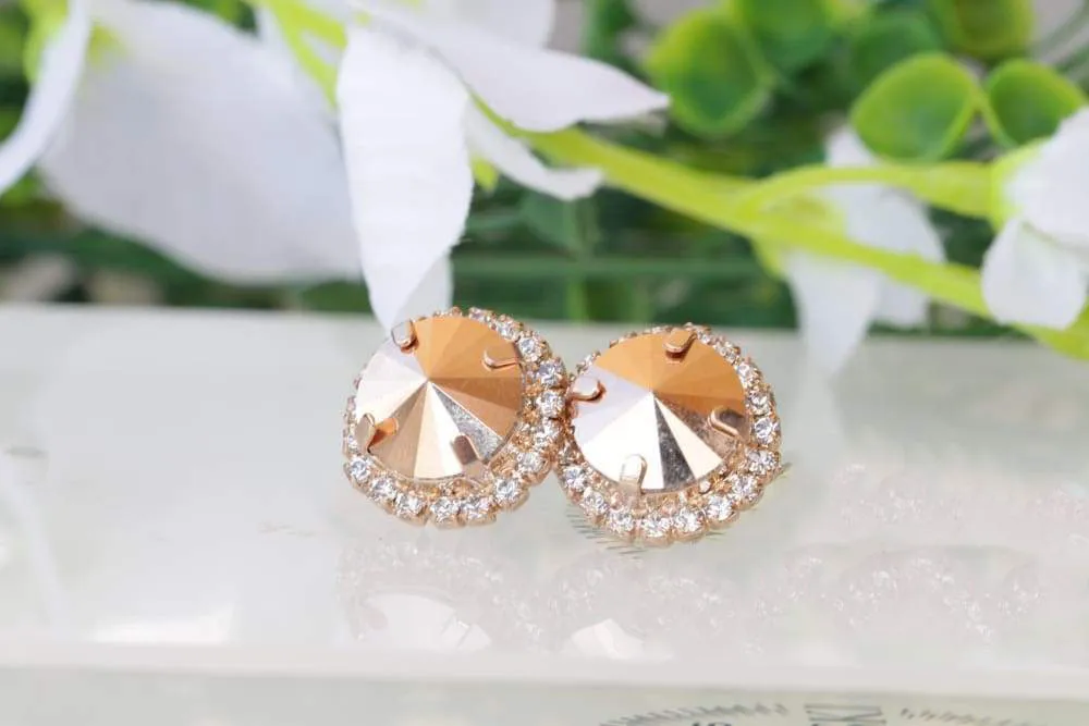 Rose Gold Stud Earrings