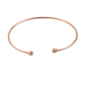 Rosy Bead Cuff Bangle Bracelet