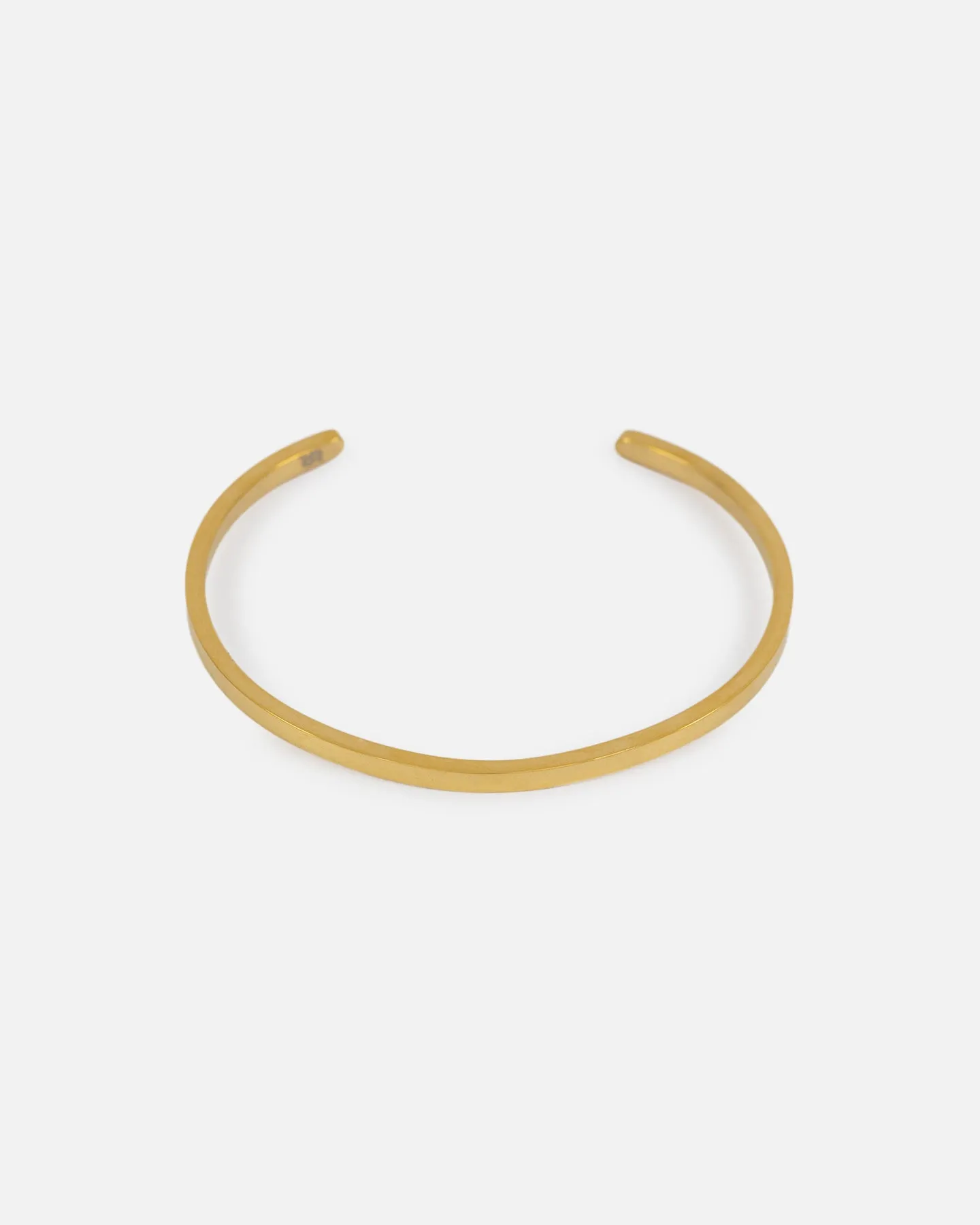 Saint Morta 3mm Adjustable Open Cuff Bracelet Gold