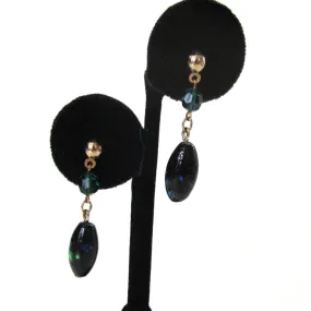 Sarah Coventry "Night Garden" Glass Earrings in Original Box