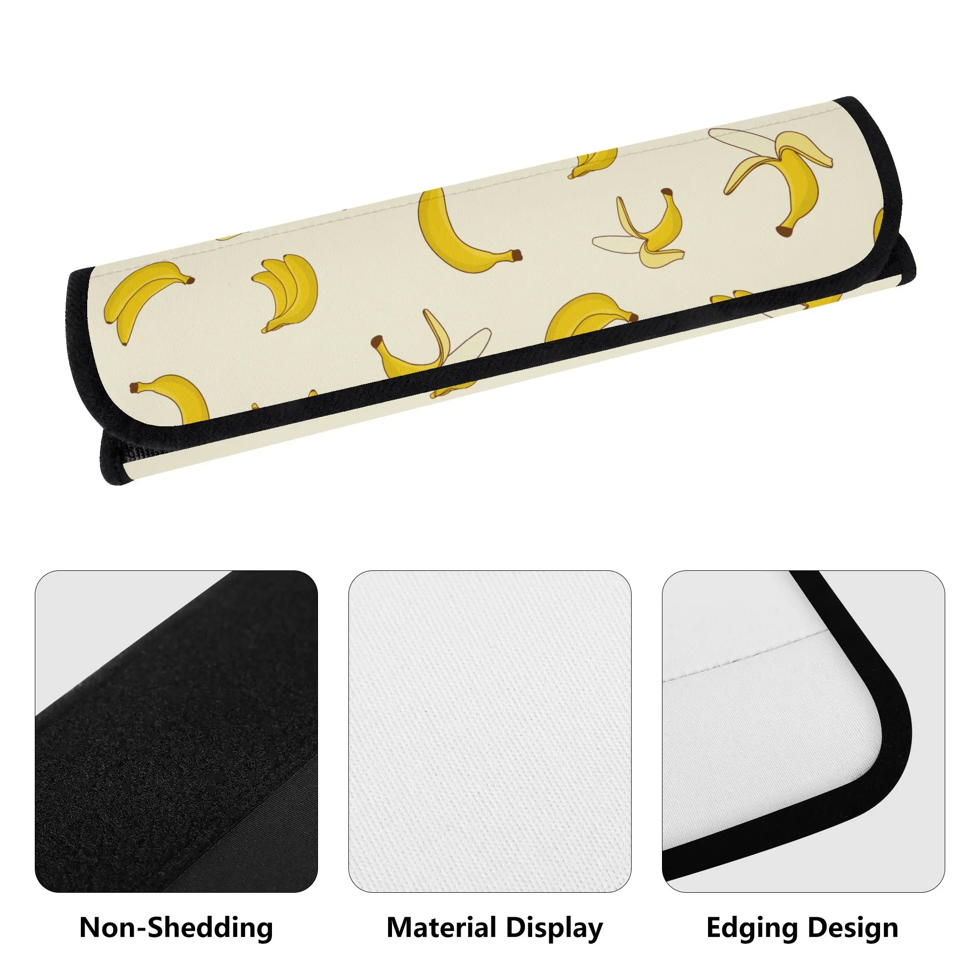 Seat Belt Cover for Cars | Vehicle Seatbelt Protector | Shoulder Pad/Cushion | Safety Belt Wrap | Bananas Pattern