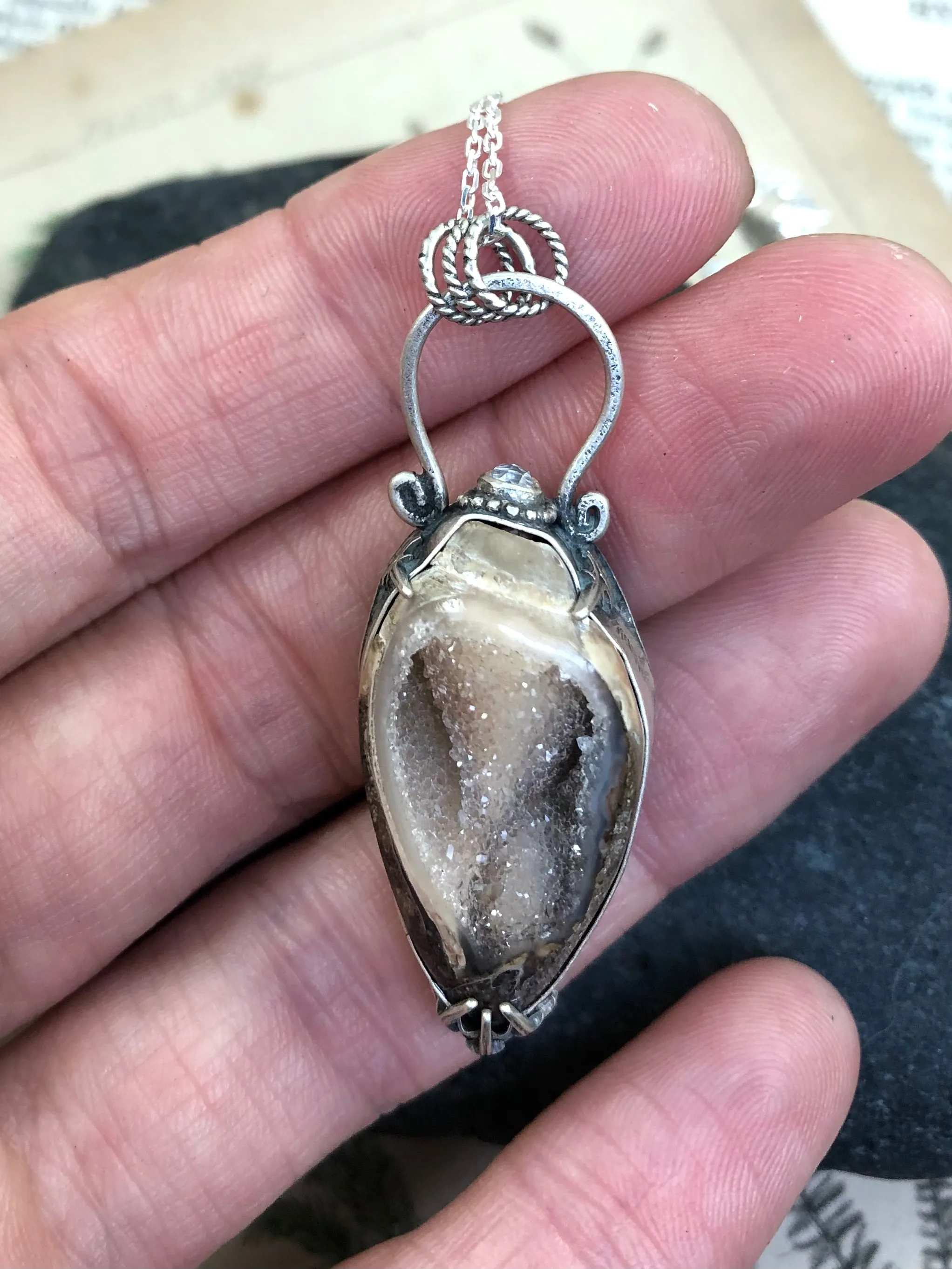 Shell Druzy Necklace - Small