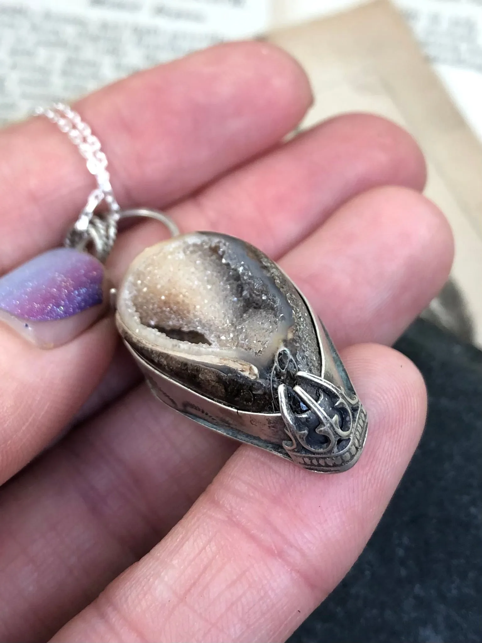 Shell Druzy Necklace - Small