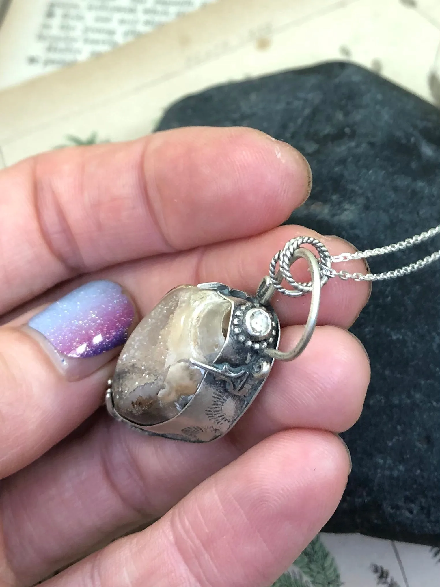 Shell Druzy Necklace - Small