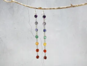 Shoulder Duster Rainbow Earrings