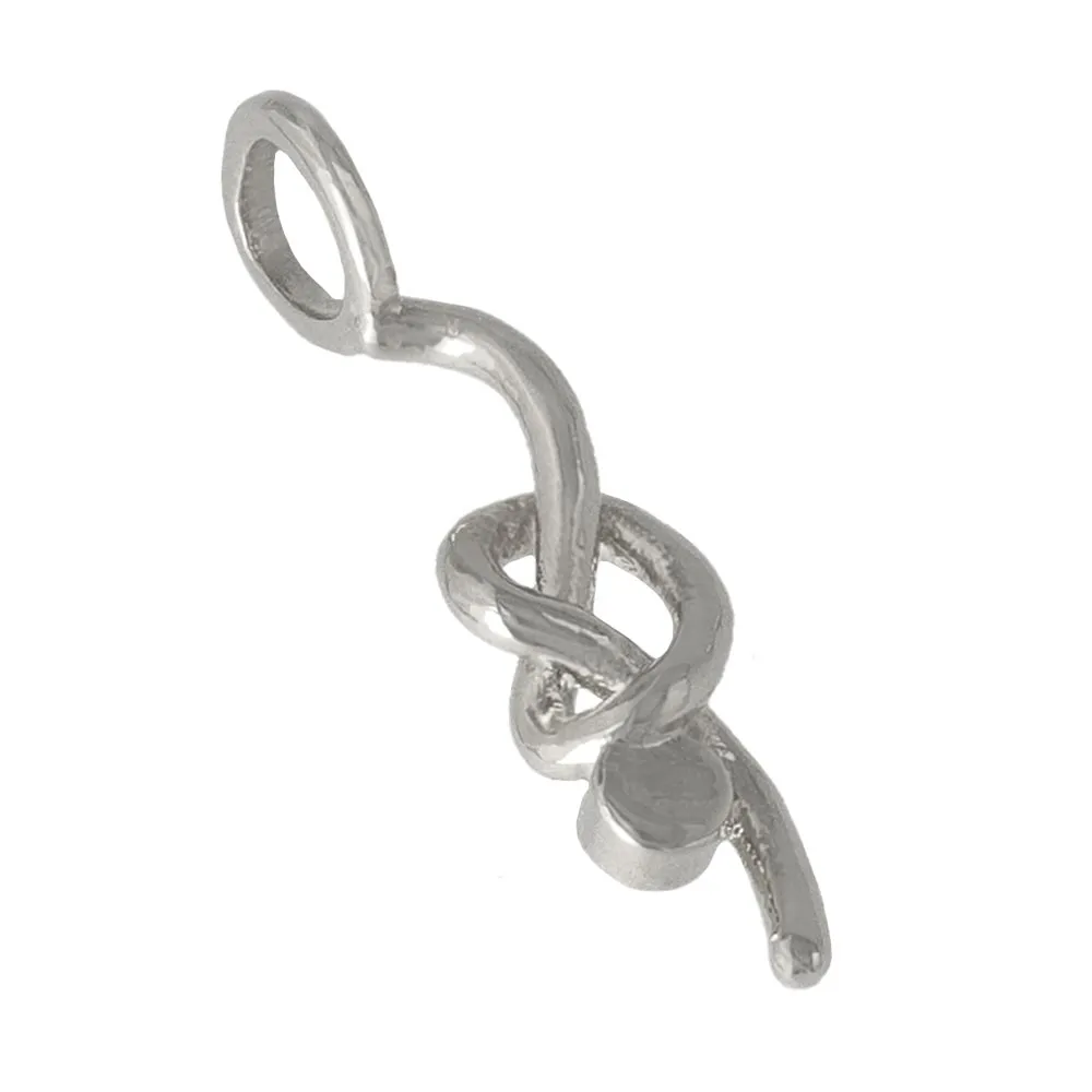 Silver Tone Knot Necklace Charm