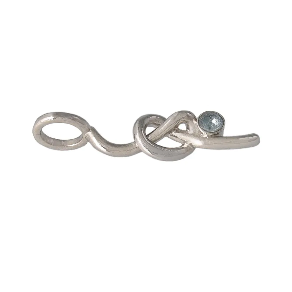 Silver Tone Knot Necklace Charm