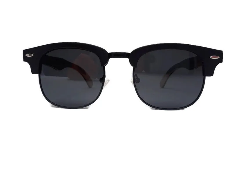 Skateboard Club Sunglasses, Black Polarized