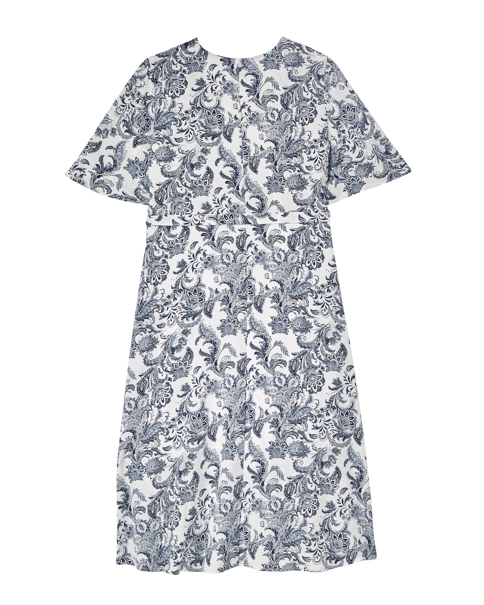 Skylar Wrap Dress | Ivory / Navy