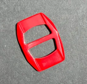 Sleek Red Mid century 4.4cm Belt Buckle - Unused Old Shop Stock