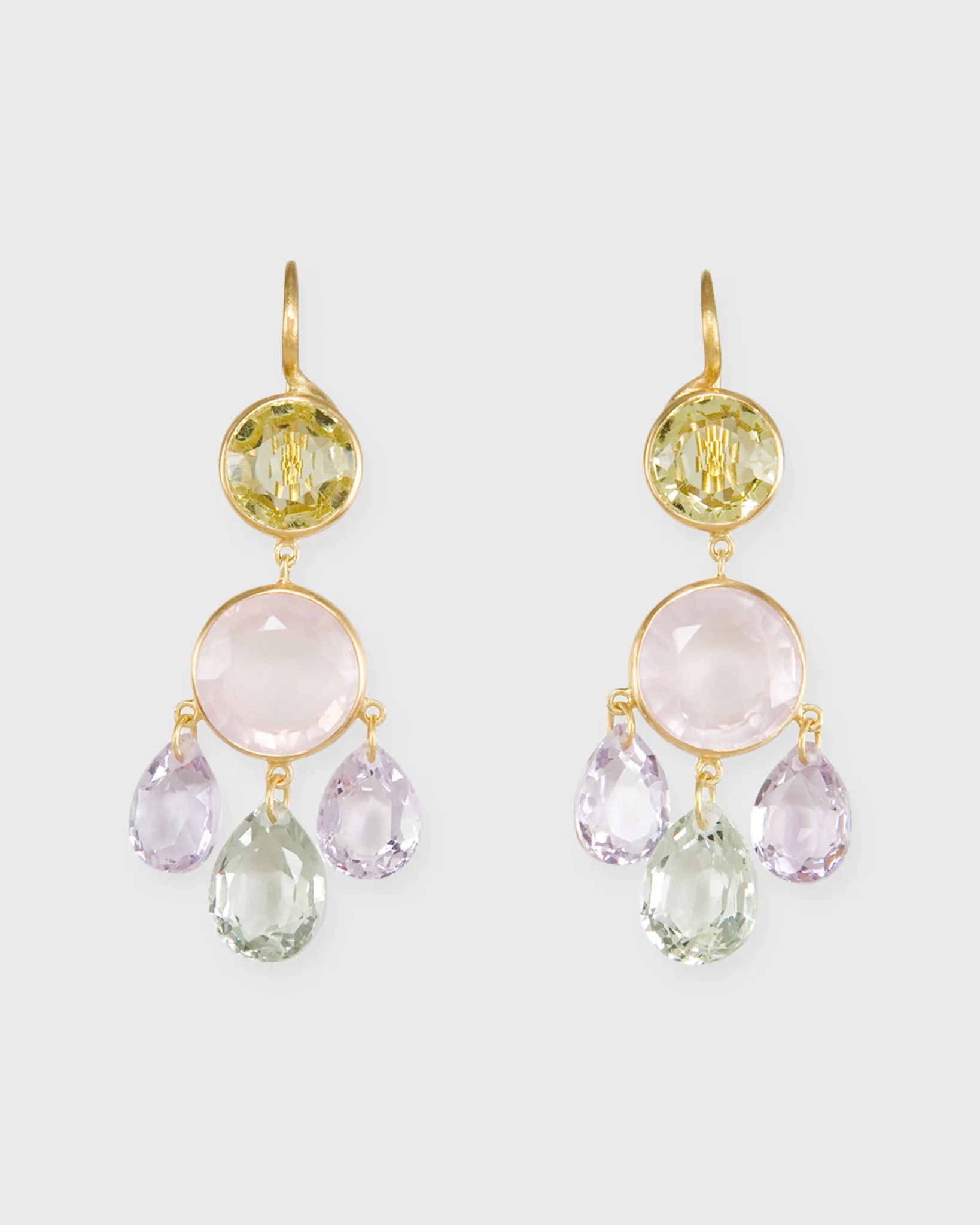 Small Gabrielle d'Estrées Earrings in Multicolored Pastel