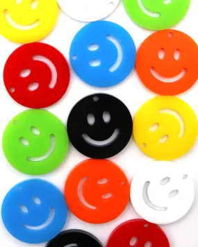 Smiley Face Rave Kandi Charms 10 Pack