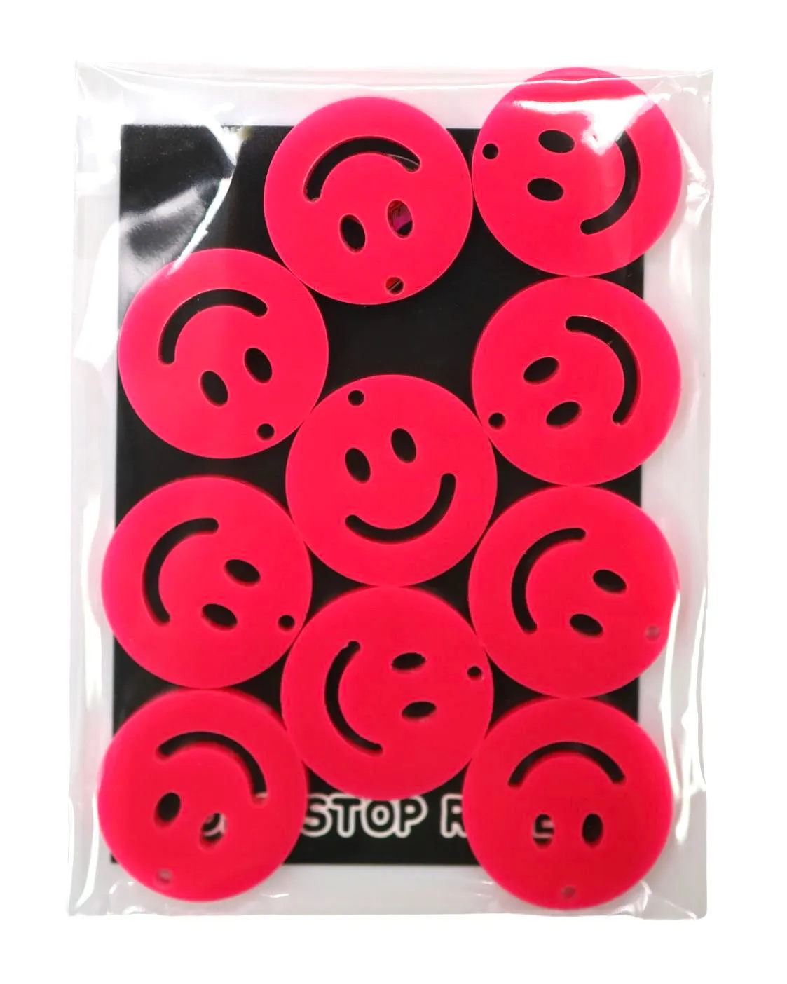 Smiley Face Rave Kandi Charms 10 Pack