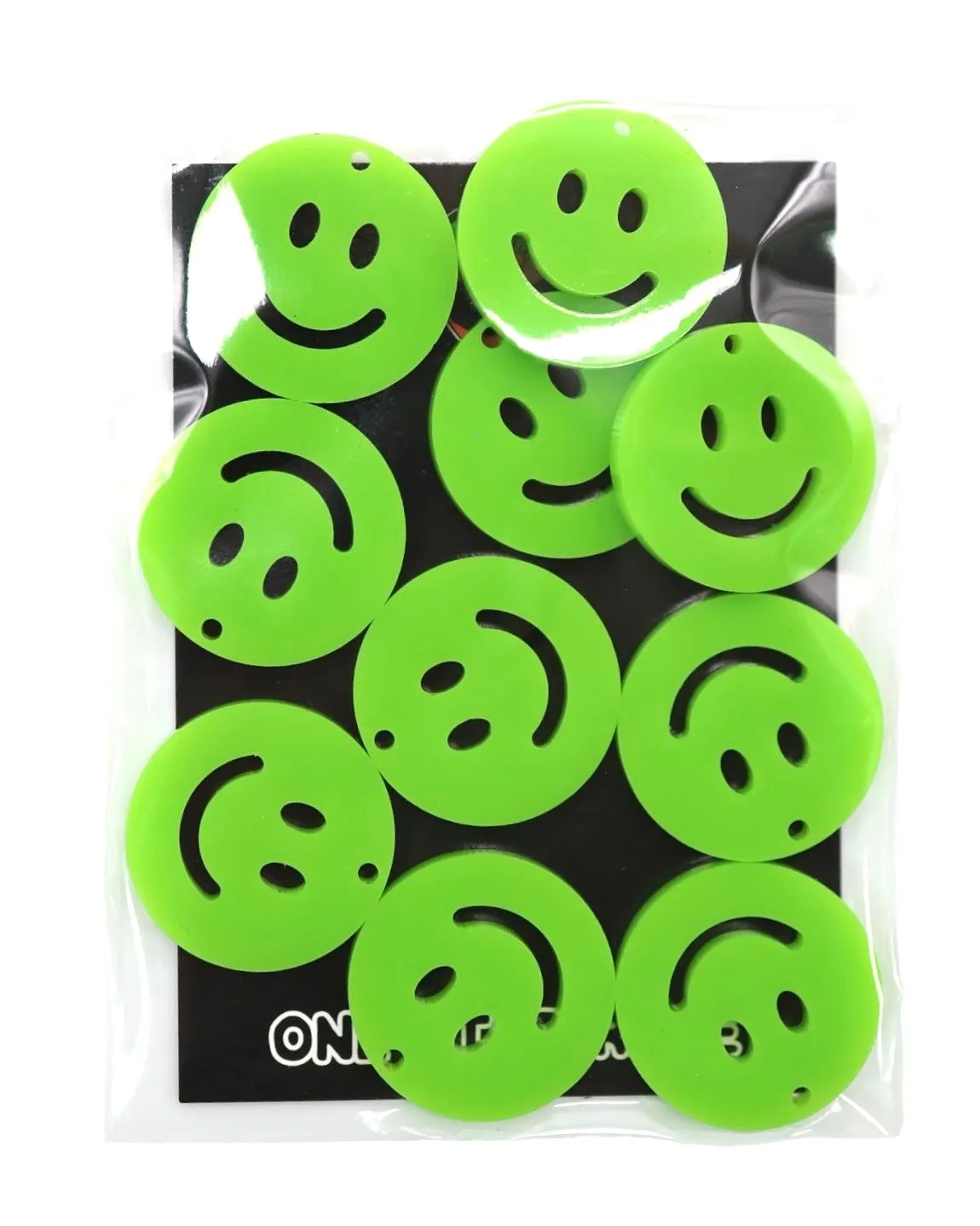 Smiley Face Rave Kandi Charms 10 Pack