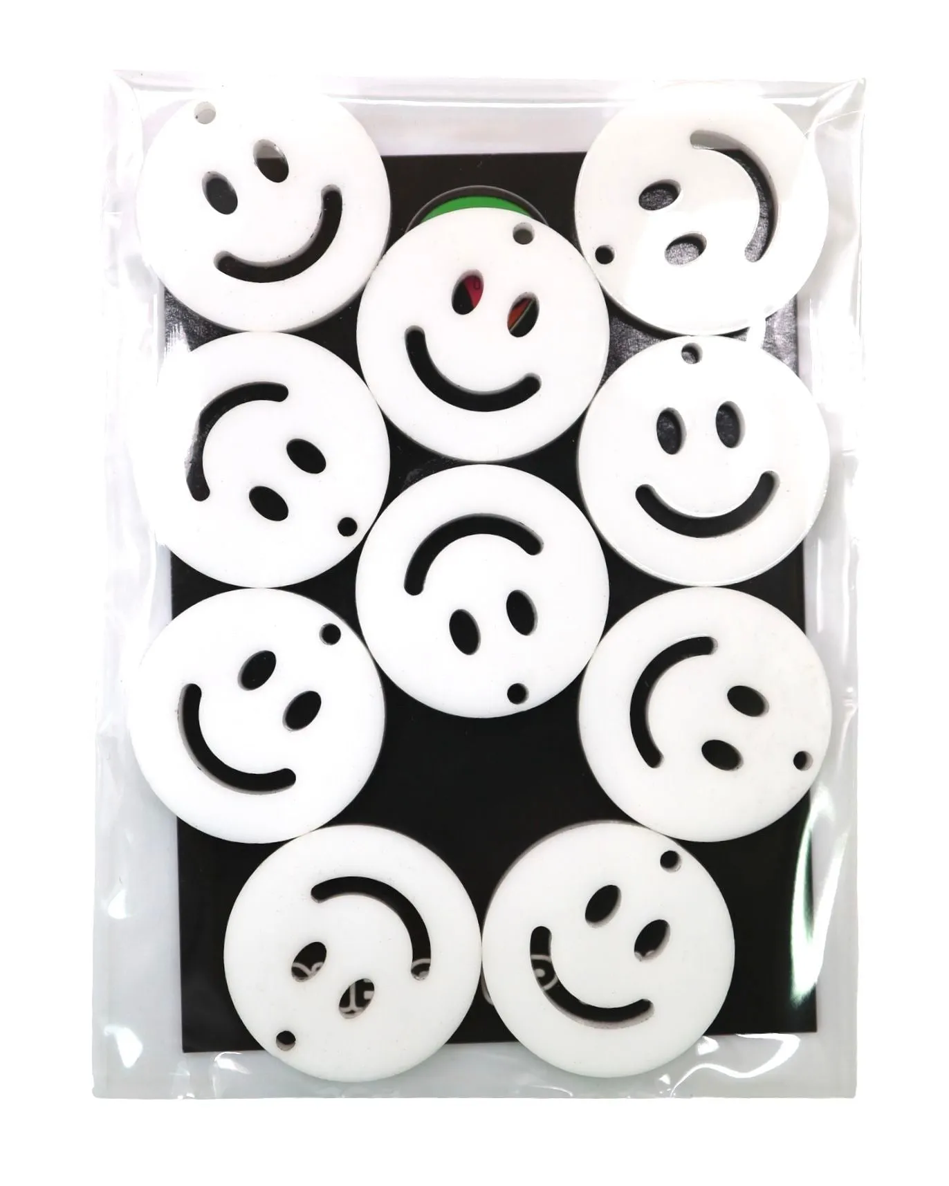 Smiley Face Rave Kandi Charms 10 Pack