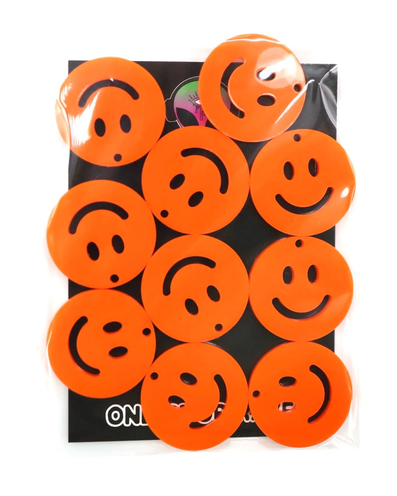 Smiley Face Rave Kandi Charms 10 Pack