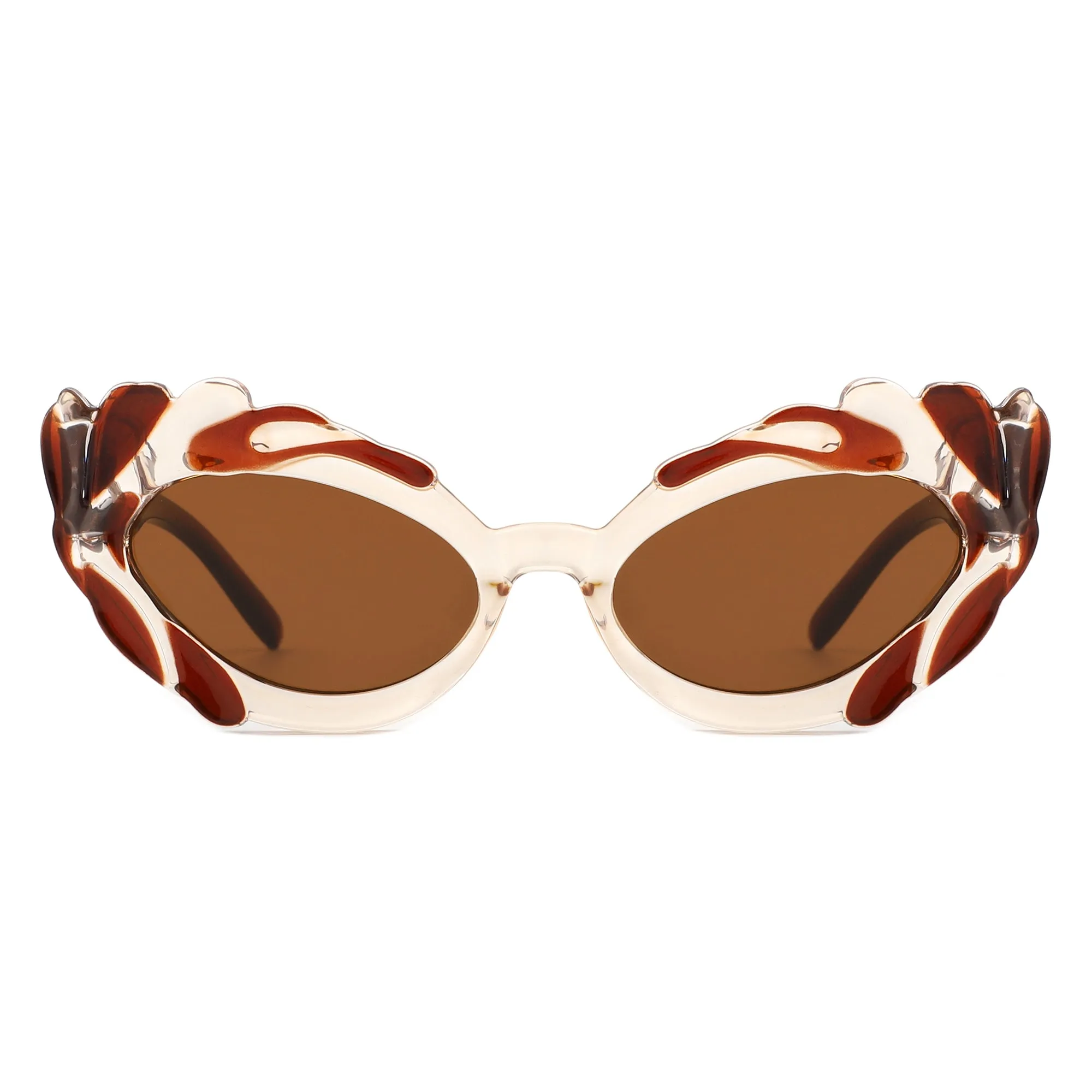 Snapp - Modern Sculpted Cat Eye Fashion Women's Sunglass