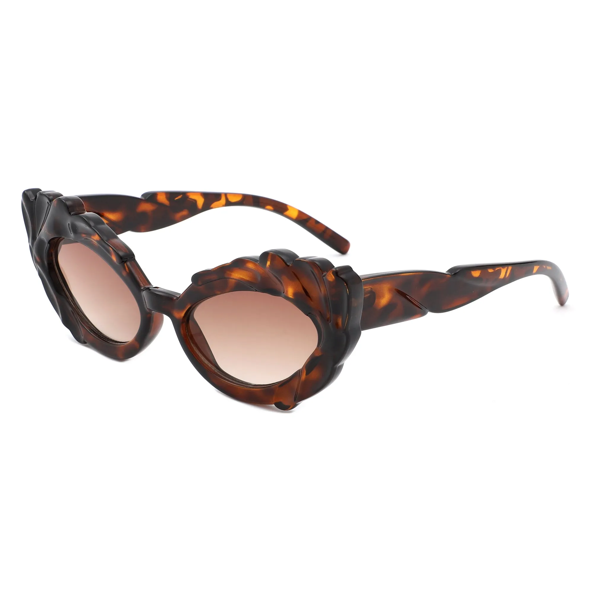 Snapp - Modern Sculpted Cat Eye Fashion Women's Sunglass