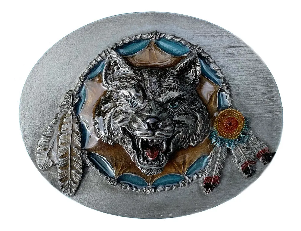 Snarling Wolf Belt Buckle