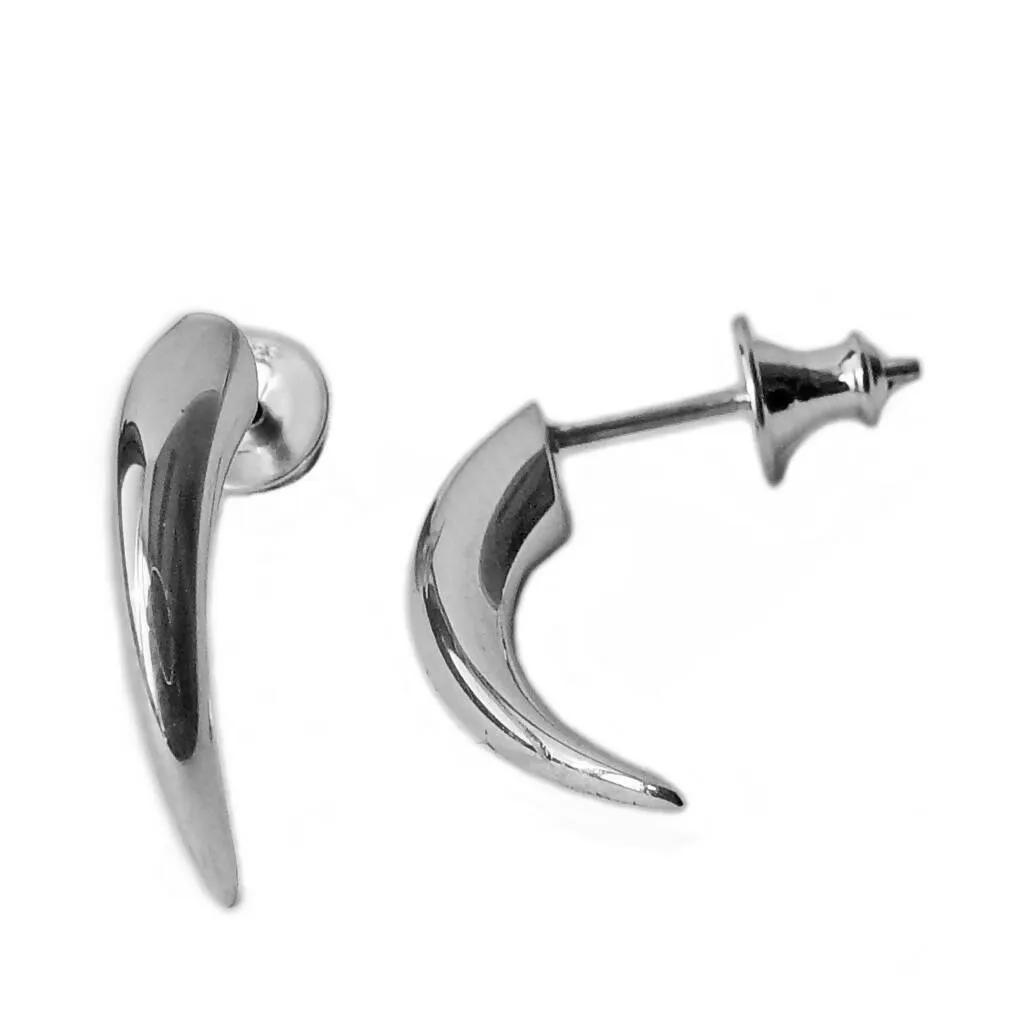 Solid Silver Spike Earrings