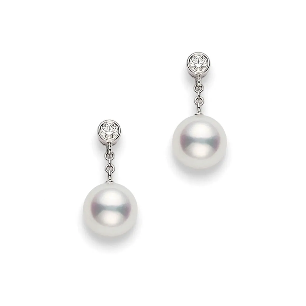 South Sea Cultured Pearl And Diamond Drop Earrings