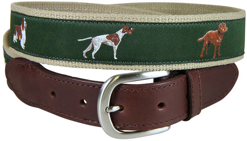 Sporting Dogs Leather Tab Belt