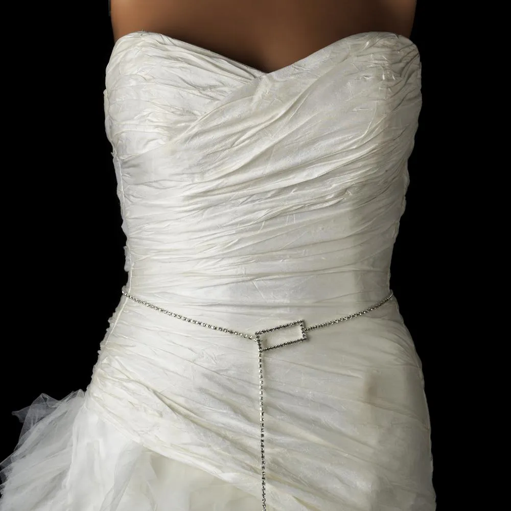 Square Style Crystal Bridal Belt Sash