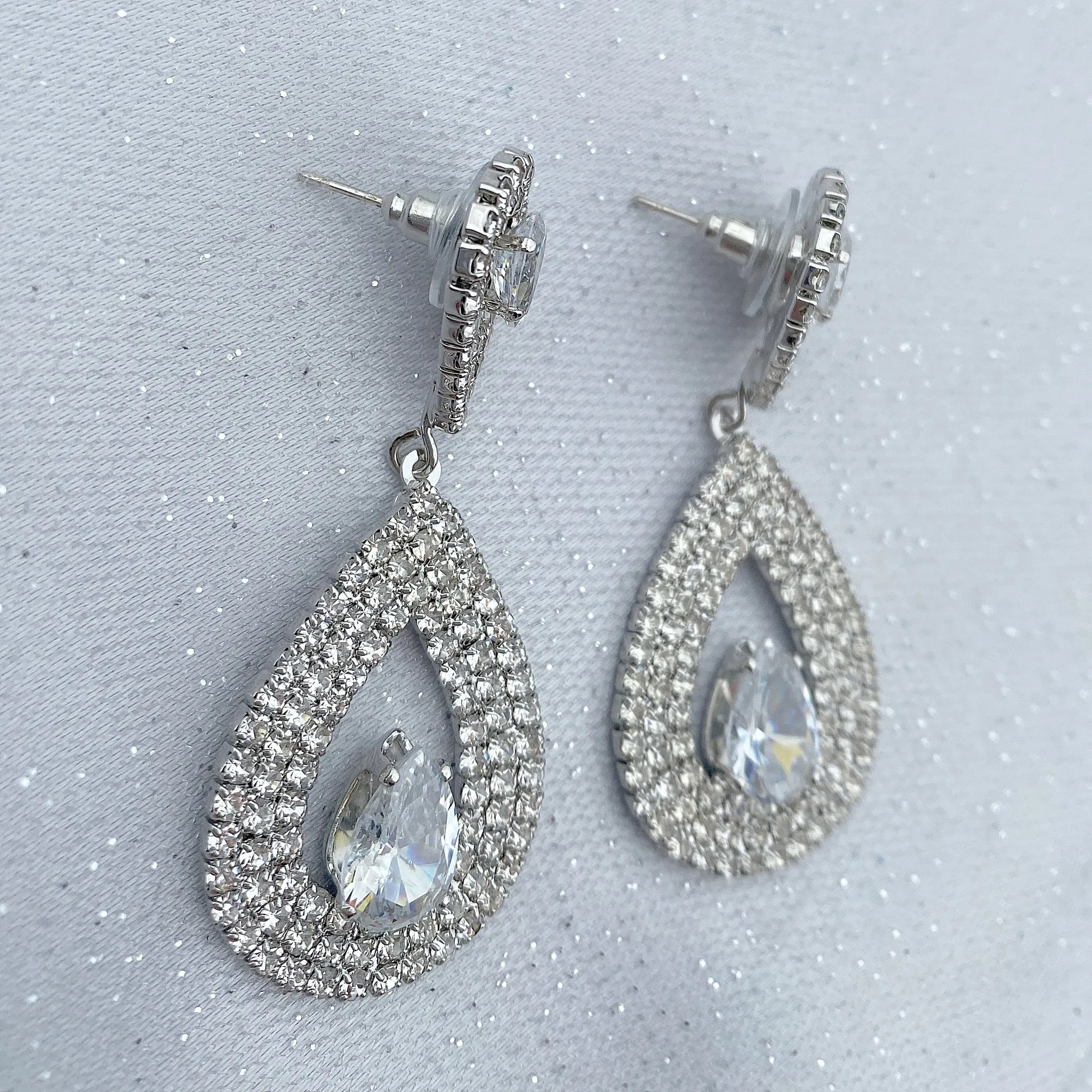 Statement Earrings Crystal Earrings Teardrop