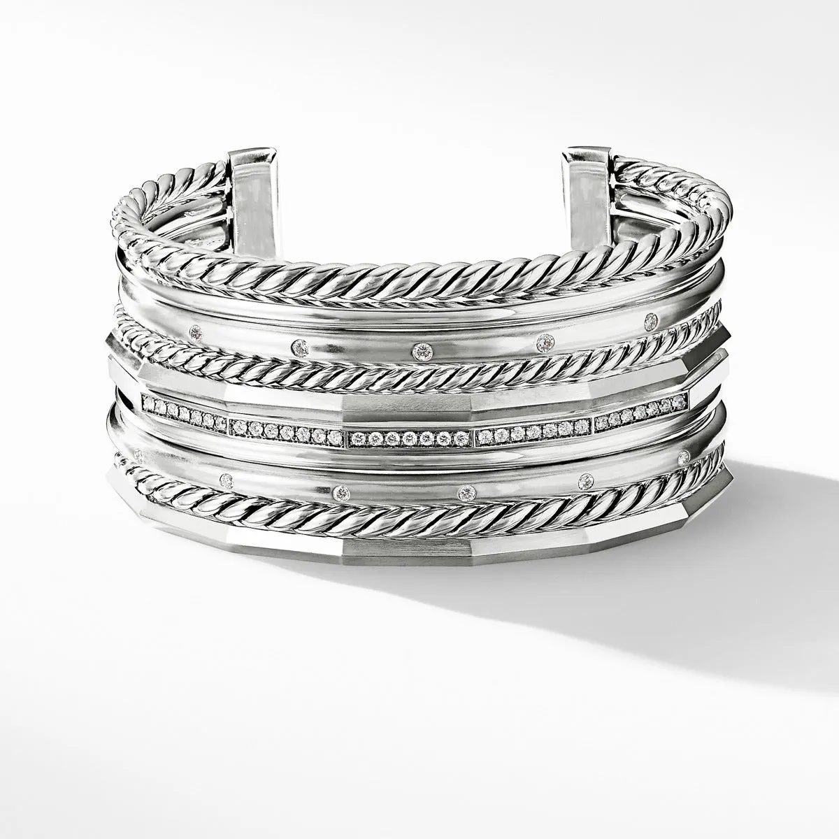 Stax Cuff Bracelet with Diamonds