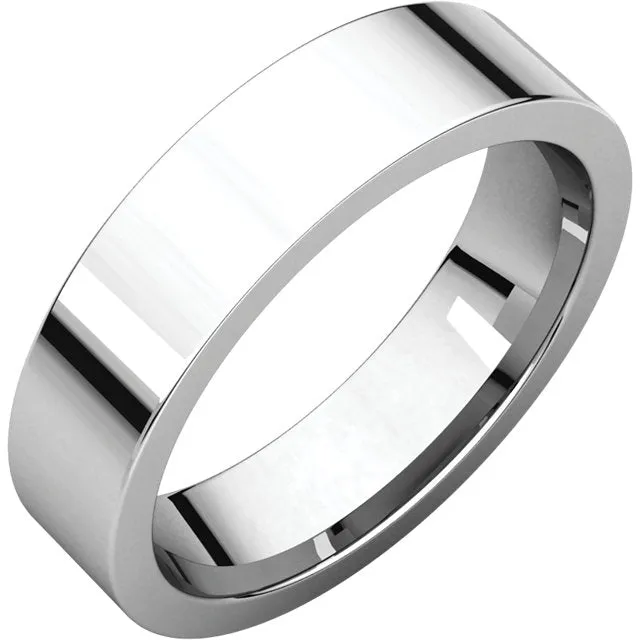 Sterling Silver 6mm Flat Shape Comfort Fit Band