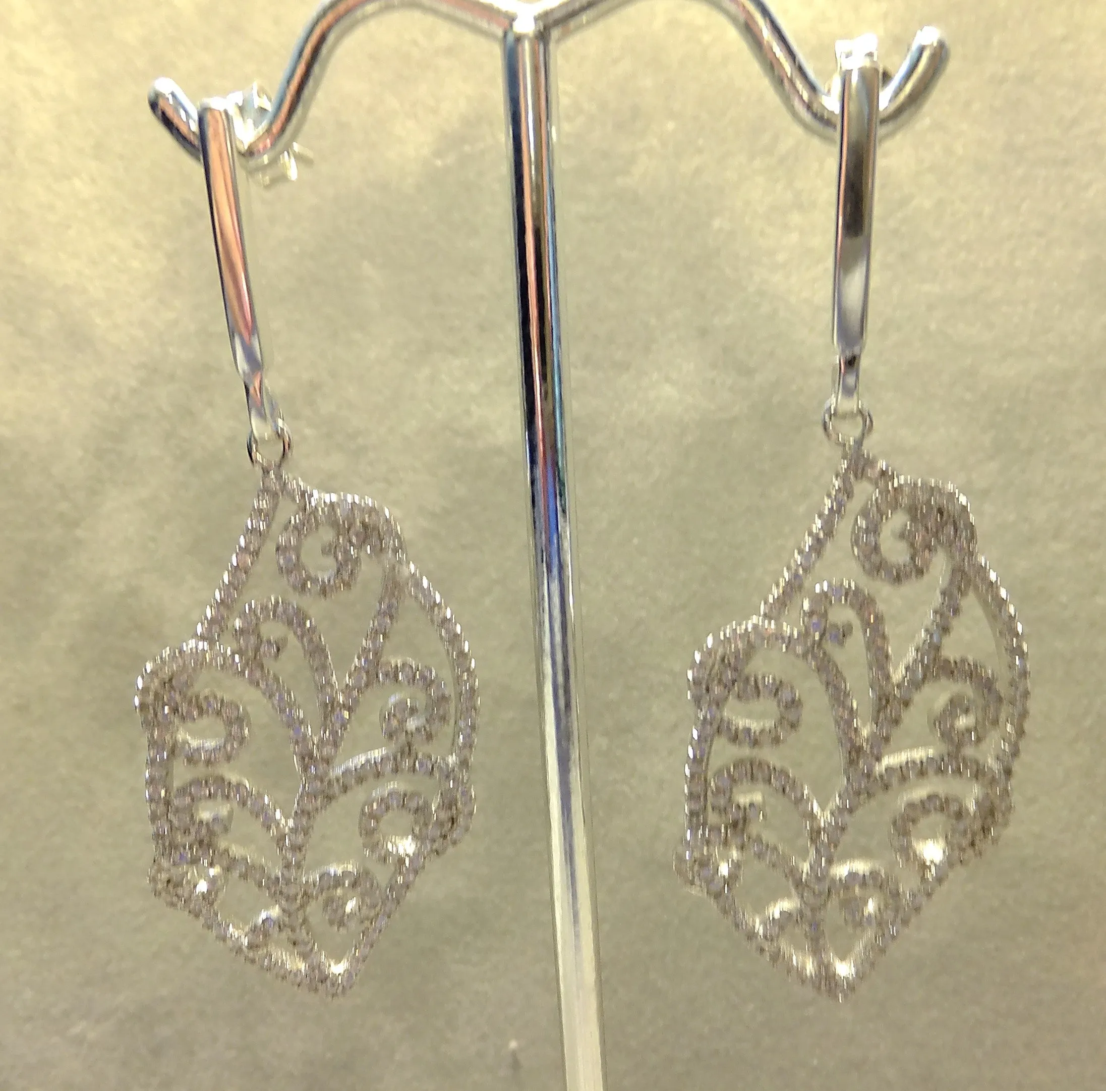 Sterling Silver Swarovski Crystal Drop Earrings