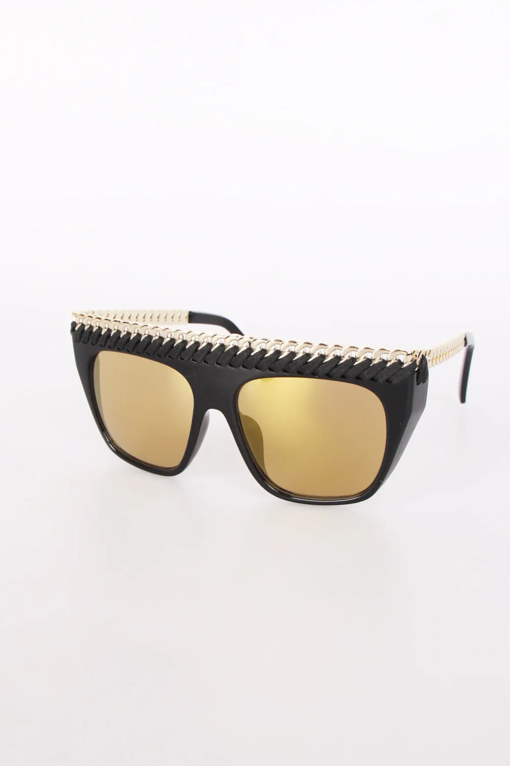 Stitch eyebrow square sunglasses