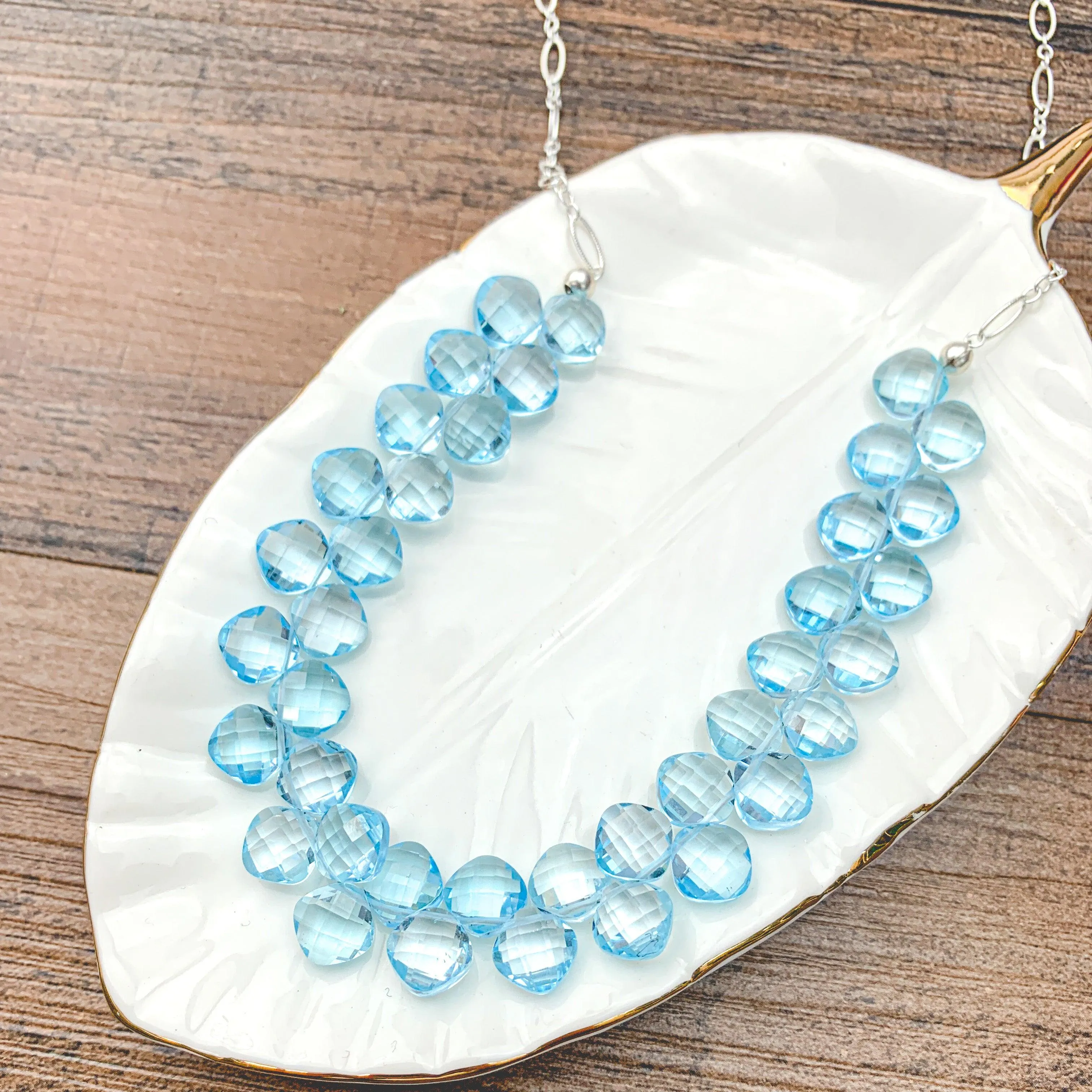 Stunning Drape Limited Edition Blue Topaz Necklace