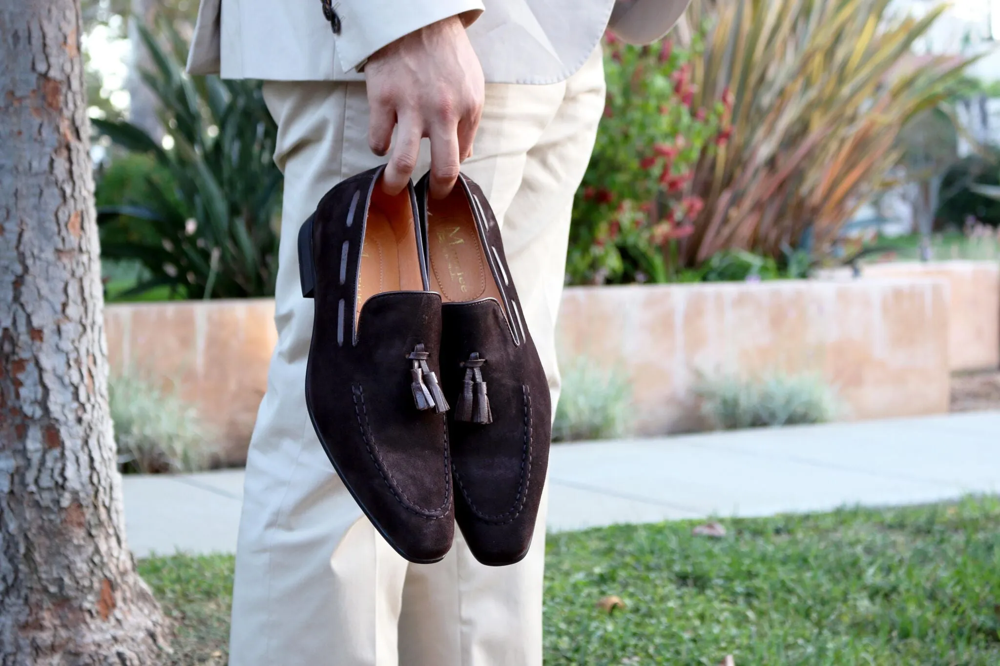 Suede Belt Brown