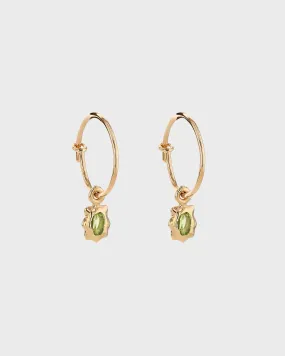 Sunray Peridot Hoops