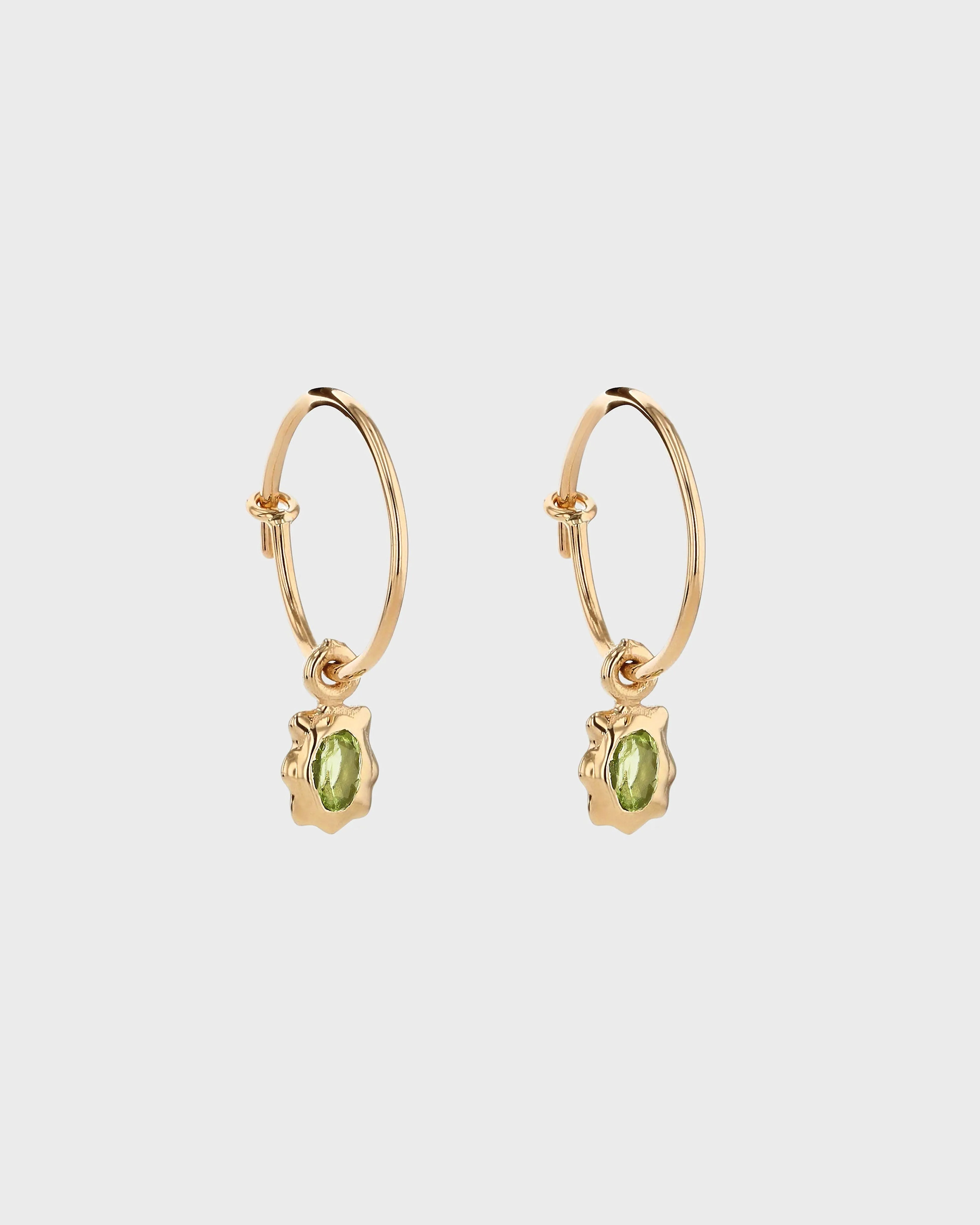 Sunray Peridot Hoops