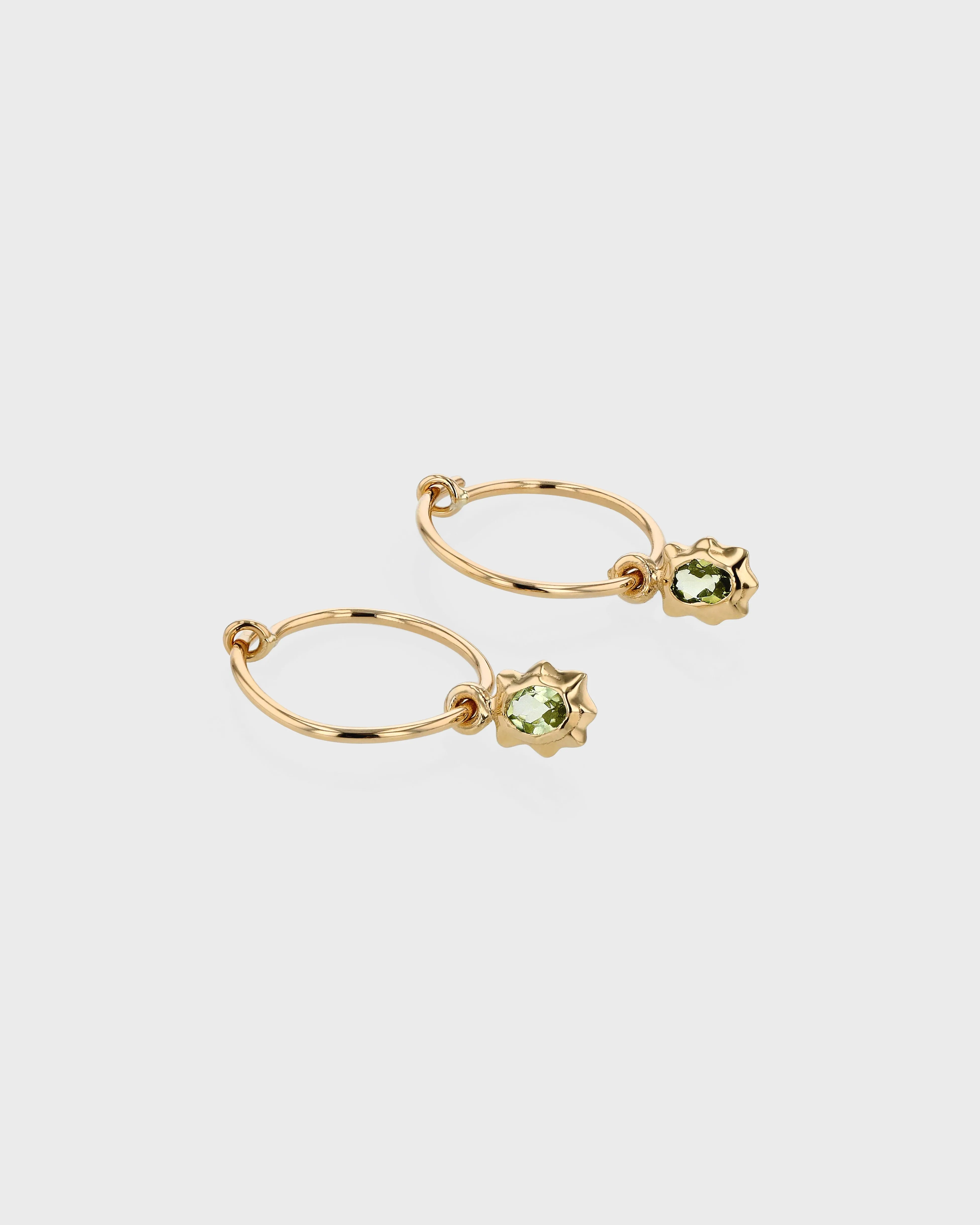 Sunray Peridot Hoops