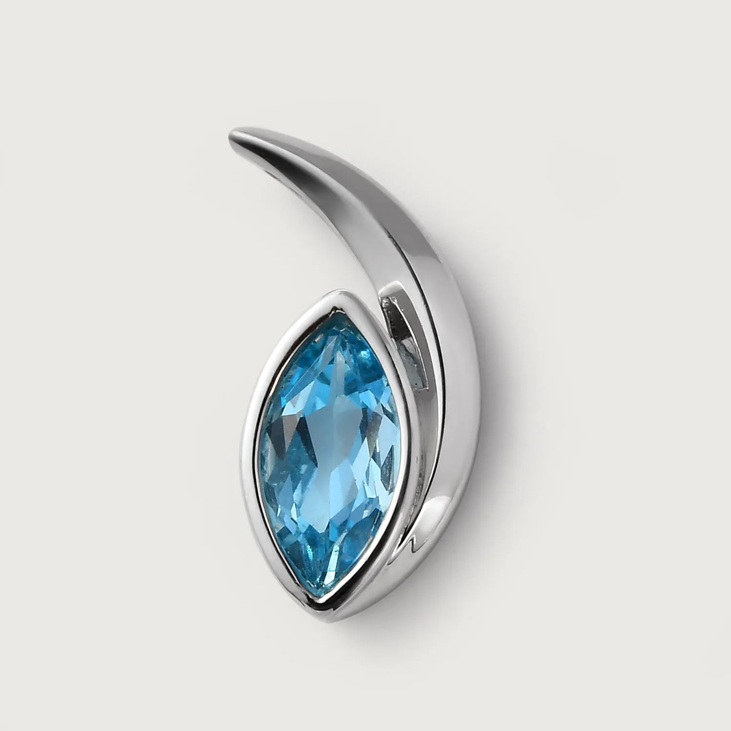 Surf Moon Ring   Surf Moon Earrings   Surf Moon Pendant with Swiss Blue Topaz